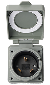 30 AMP RV/Marine Power Inlet Plug | Twist-Lock Flush-Mount Box | 2-Pole, 3-Wire | 125 Volt | NEMA TT-30P
