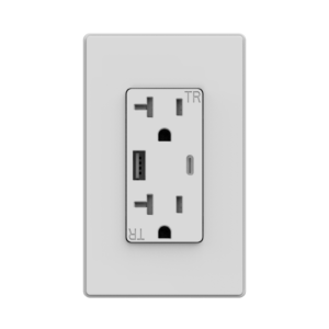 4.2 AMP USB Charger Type A+C | 20 AMP Duplex Tamper Resistant Receptacle | Side-Wire & Back-Wire