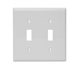 2-Gang Toggle Switch Thermoplastic Wall Plate