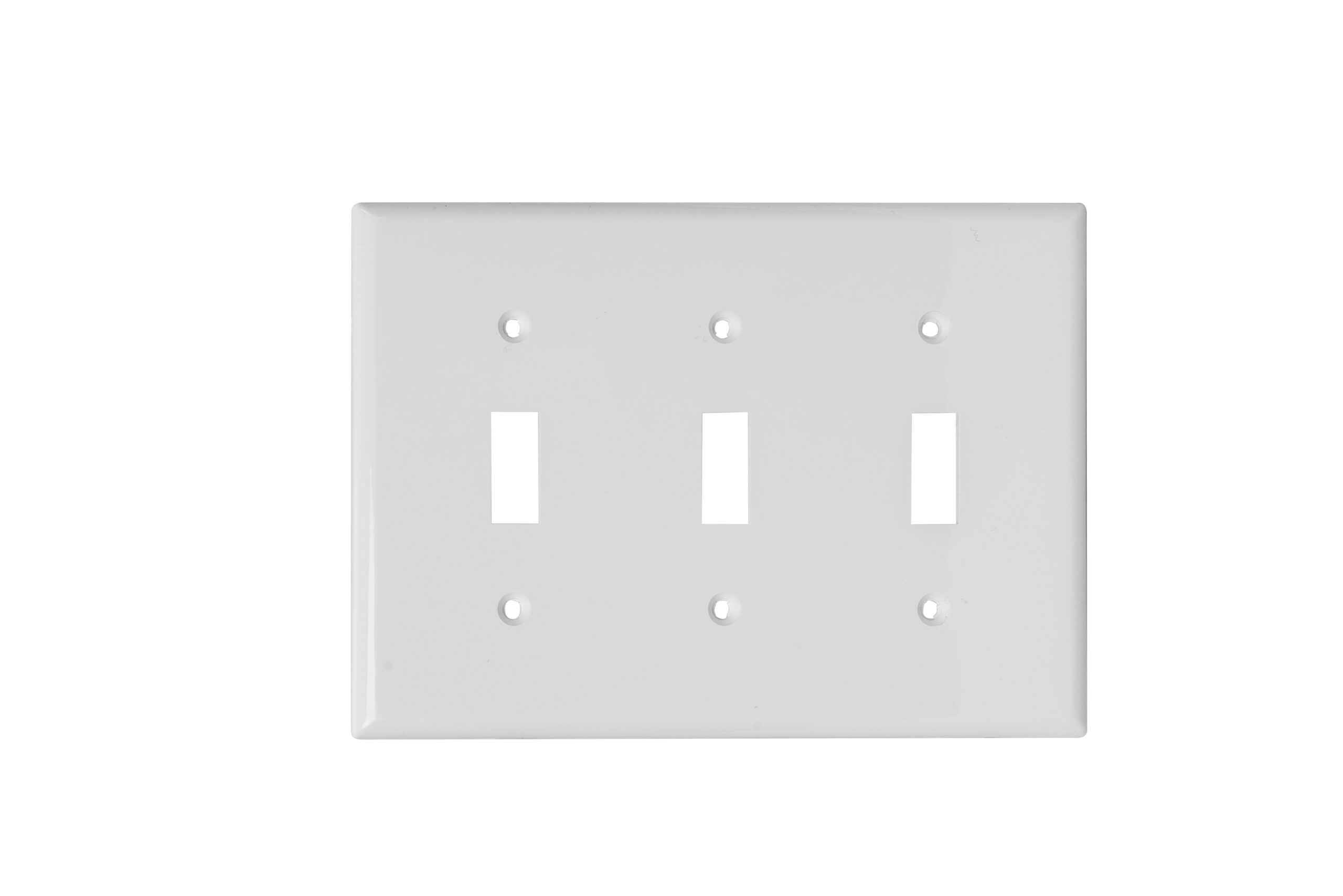 3-Gang Toggle Switch Thermoplastic Wall Plate