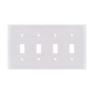 4-Gang Toggle Switch Thermoplastic Wall Plate
