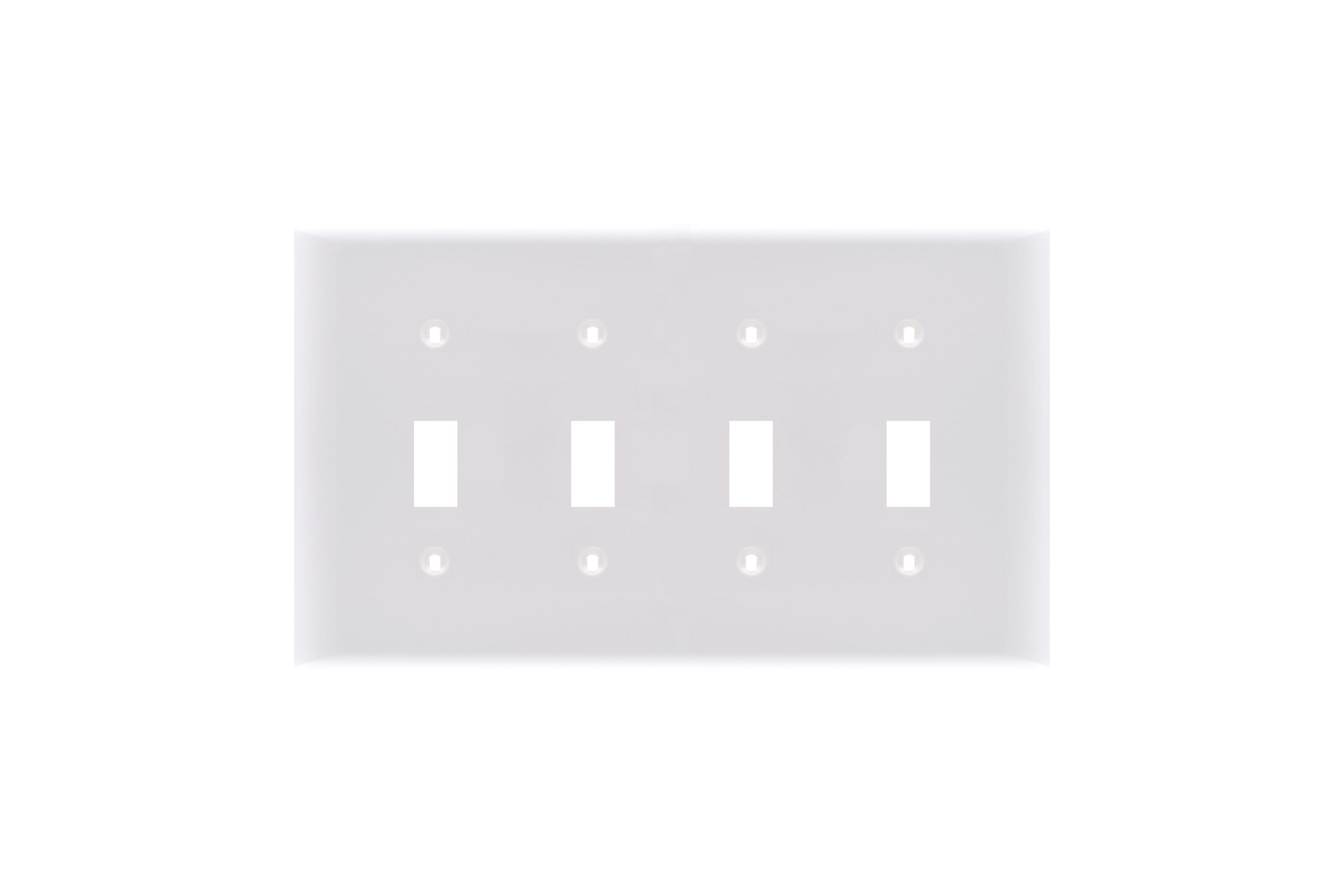4-Gang Toggle Switch Thermoplastic Wall Plate