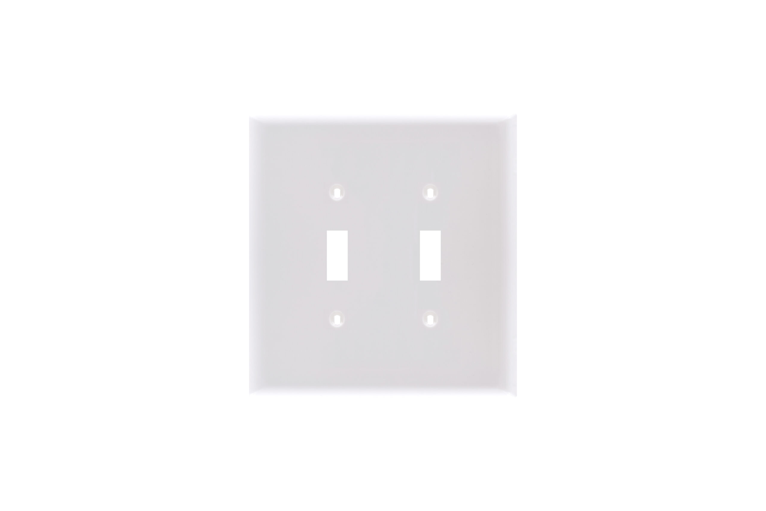 2-Gang Jumbo Size Toggle Switch Thermoplastic Wall Plate