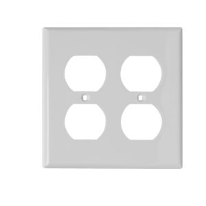2-Gang Duplex Receptacle Thermoplastic Wall Plate