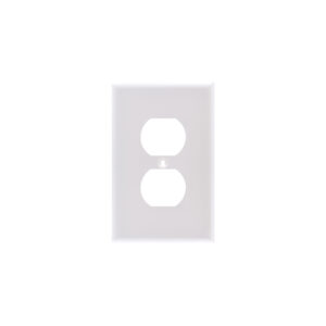 1-Gang Mid-Size Duplex Receptacle Thermoplastic Wall Plate