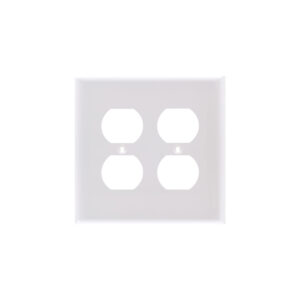 2-Gang Mid-Size Duplex Receptacle Thermoplastic Wall Plate