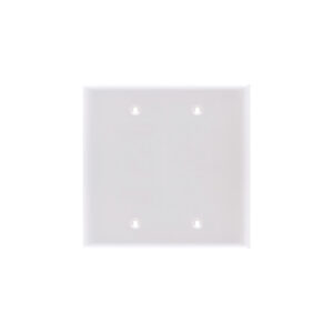 2-Gang Mid-Size Blank Thermoplastic Wall Plate