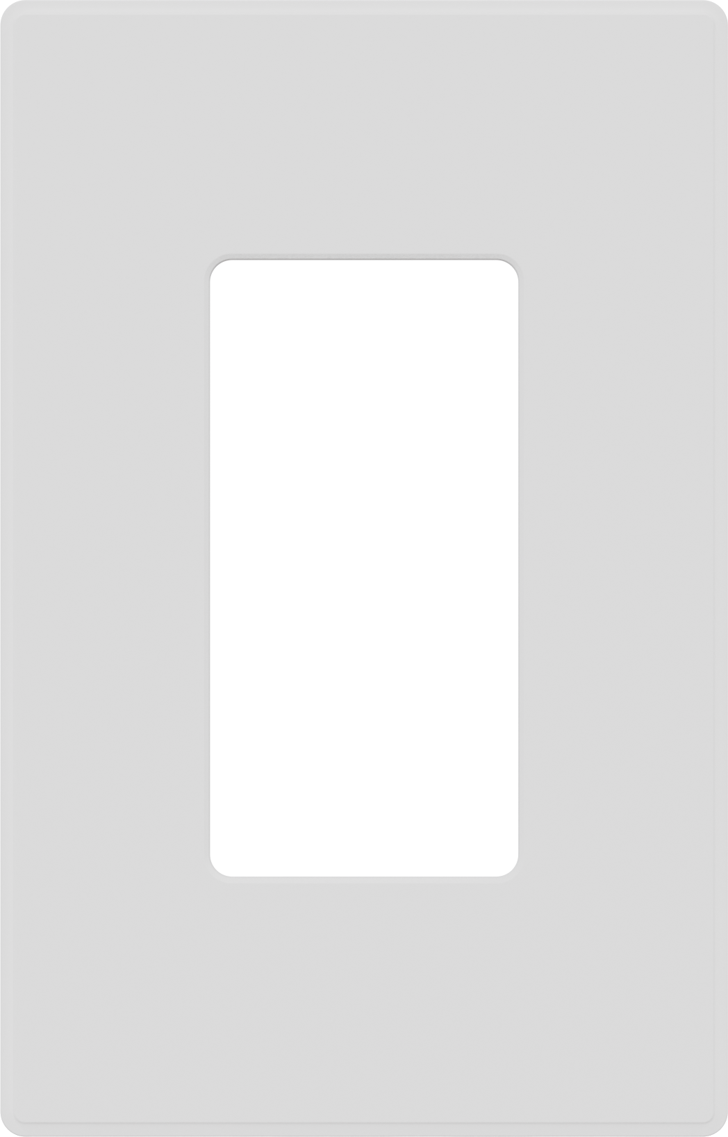 1-Gang Mid-Size Decorative Thermoplastic Screwless Wall Plate
