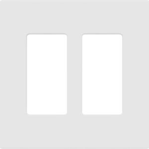2-Gang Mid-Size Decorative Thermoplastic Screwless Wall Plate