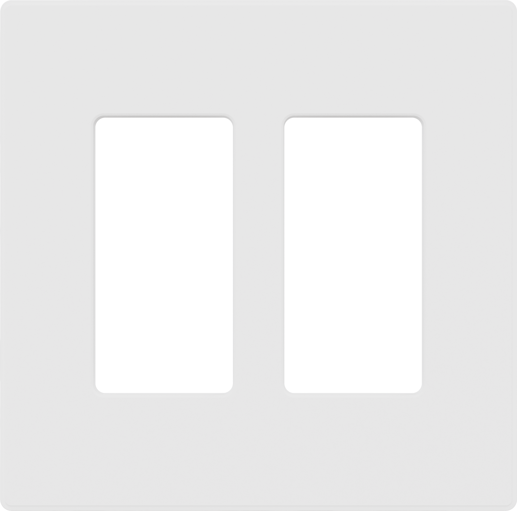 2-Gang Mid-Size Decorative Thermoplastic Screwless Wall Plate