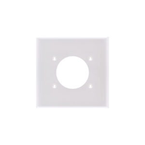 2-Gang Mid-Size Power Outlet Thermoplastic Wall Plate | 54.7mm Opening