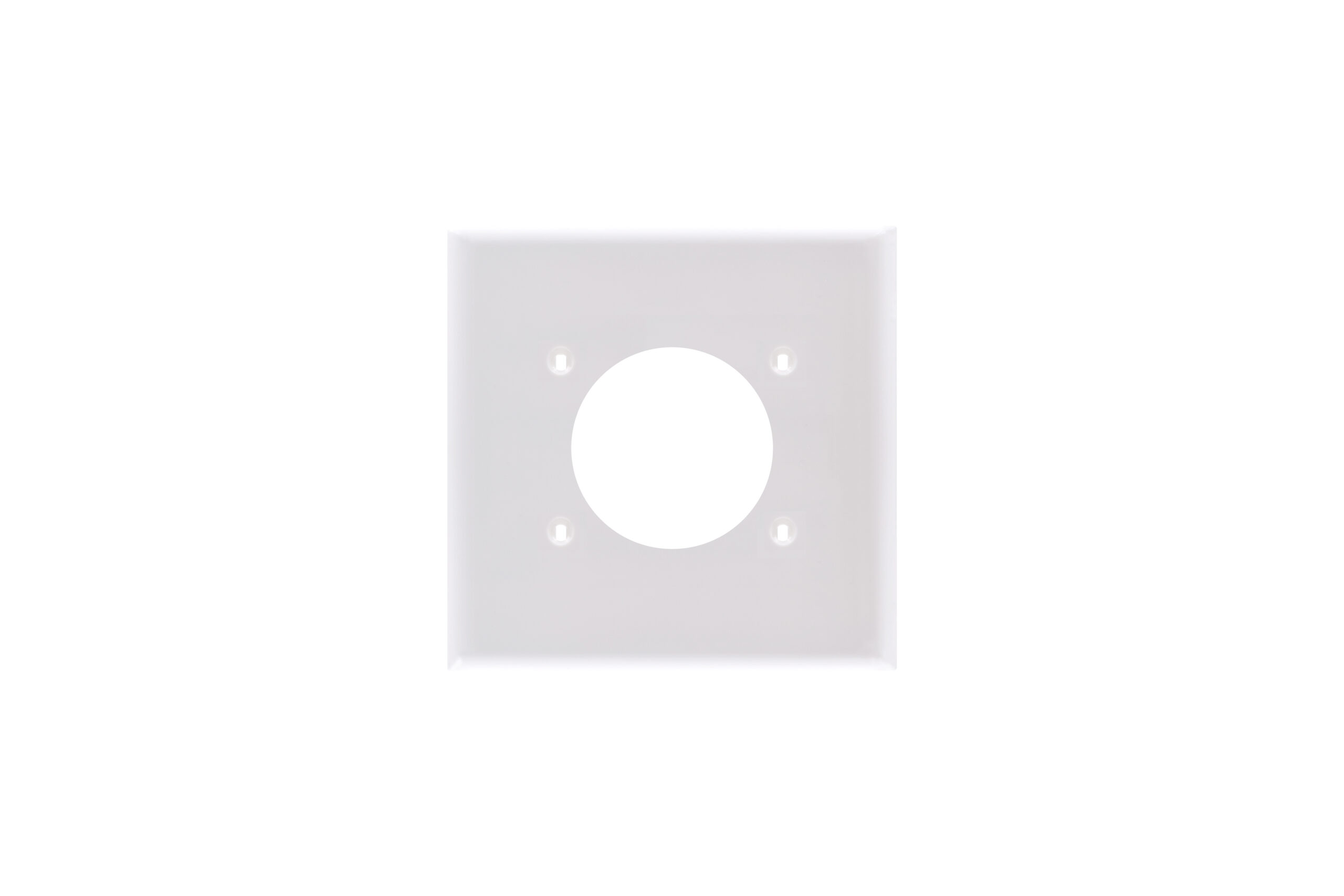 2-Gang Mid-Size Power Outlet Thermoplastic Wall Plate | 54.7mm Opening