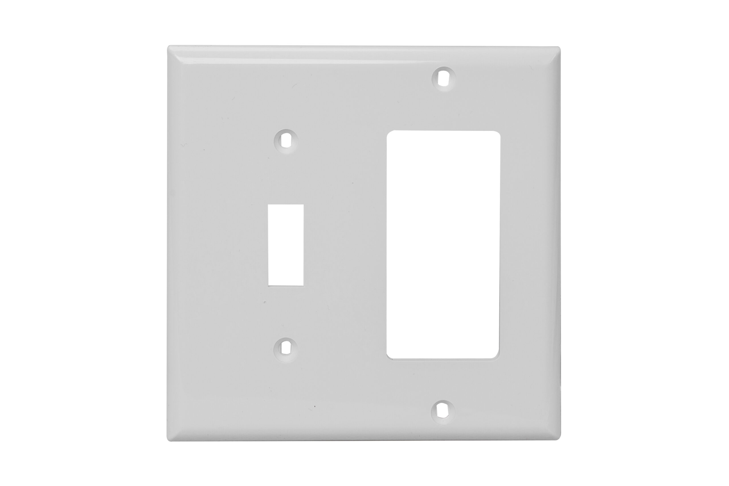 2-Gang 1 Toggle Switch & 1 Decorative Combination Thermoplastic Wall Plate