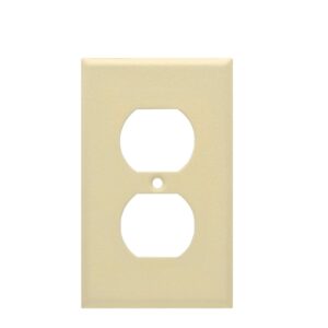 1-Gang Duplex Receptacle Wrinkle Metal Wall Plate
