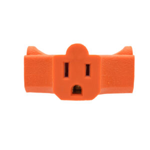 15 AMP 3-Wire Single-to-Triple Multi-direction Outlet Grounding Adapter | NEMA 5-15P & 5-15R